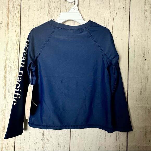 Ocean Pacific Toddler Long Sleeve Navy  Sun Protection Swim Top  UPF 50+  Sz 4T - Picture 11 of 11
